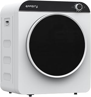 Effidry Moon Curve Portable Clothes Dryer 850W 2 Cu Ft Stainless Steel Compact for Apartments RVs Dorms 12LBS