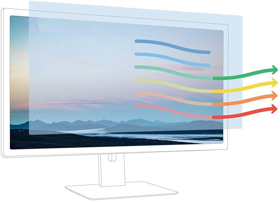 POHEC AntiBlue Light Screen Protector for 24 inch Diagonal