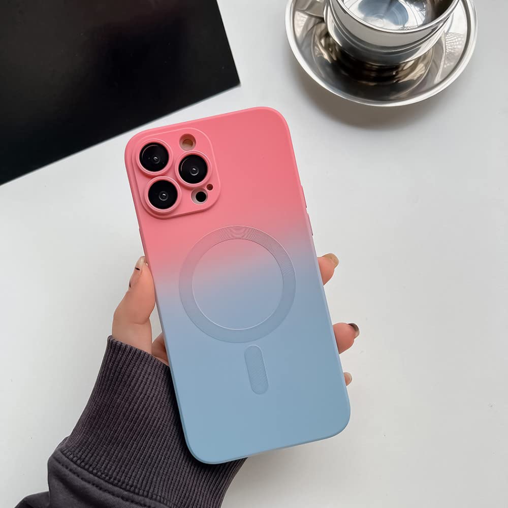 Amazon.co.jp: グラデーションソフトシリコン磁気ワイヤレス充電ケース