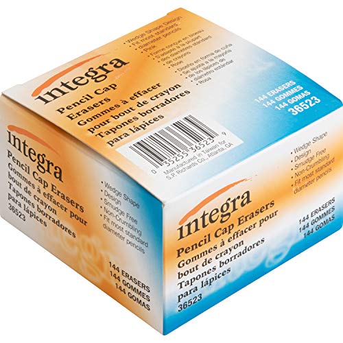 Integra Pencil Cap Eraser For Standard Pencils, 144 Per Box, Pink (Ita36523) #TOP1