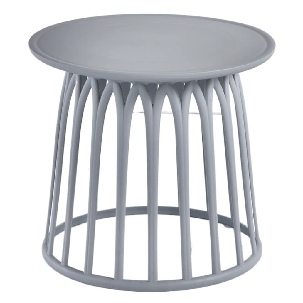Stolik do Salonu Sofa Stolik Prosty Sypialnia Narożny Nowoczesny Salon Koniec Stół Balkon Herbata Kawowy(Grey)