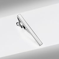 Vista 4 de UJOY Clips ajustados para corbatas negras y plateadas, caja de alfileres para hombres