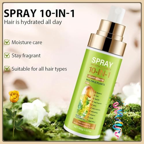 Spray capilar hidratante 10 en 1 con keratina vegetal 3.527 oz miniatura 2