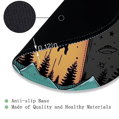 Image of Gctriki Round Mouse Pad, Mini Mouse Pad for Desk, Funny Art UFO Mousepad,Stitched Edge Non-Slip Rubber Base, Laptop Computer Mouse Pads for Wireless Mouse, Office Decor Desk Accessories
