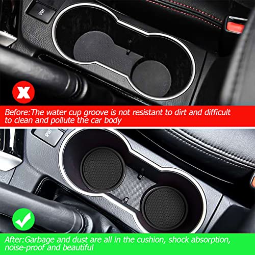 Car Cup Holder Coaster, 4 Pack Non-Slip Insert Coasters, Universal Durable Auto Cup Mat, 2.75 Inch Flexible Silicone Pad For Car Interior, Vehicle Accessories For Men And Women #TOP4