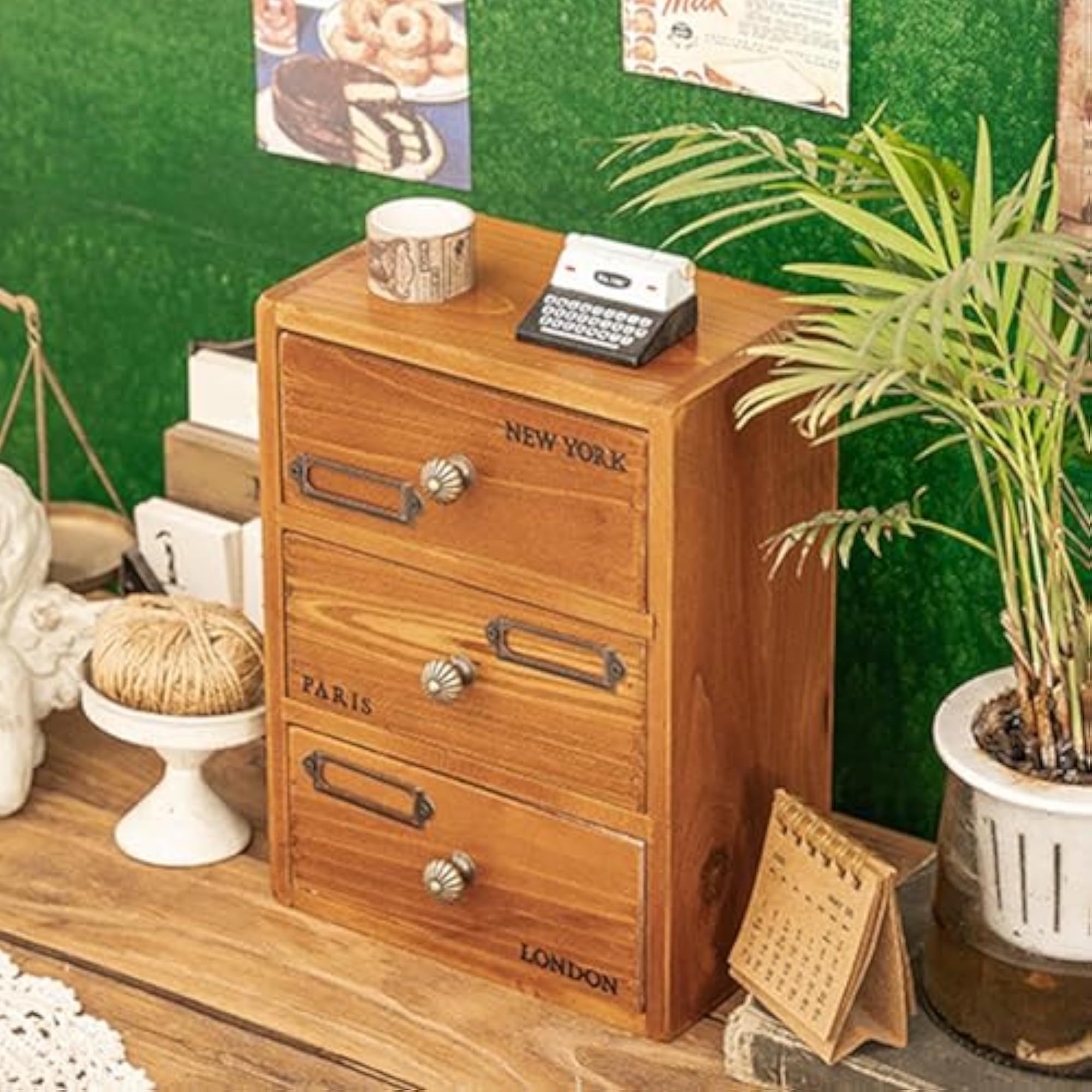 Vintage Makeup Case, Multifunctional Storage Box