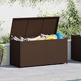 Stile e Funzionalità in Uno: Il baule marrone si abbina a qualsiasi arredo esterno, aggiungendo un tocco di eleganza. Con il suo rattan PE resistente, è facile da pulire e dura a lungo. Ideale per chi vuole un mobile da giardino che unisca bellezza e praticità.