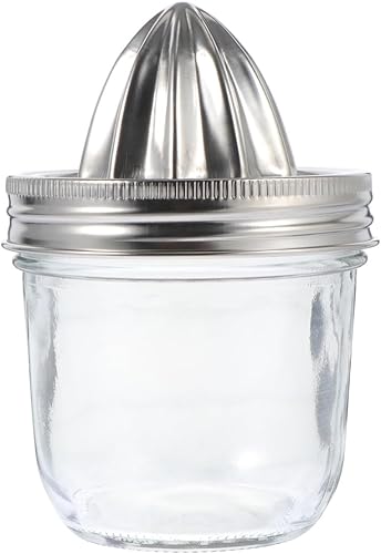 Exprimidor manual de latas Mason de acero inoxidable, exprimidor de cítricos para el hogar, material de cocina, fácil de limpiar, diseño de ahorro