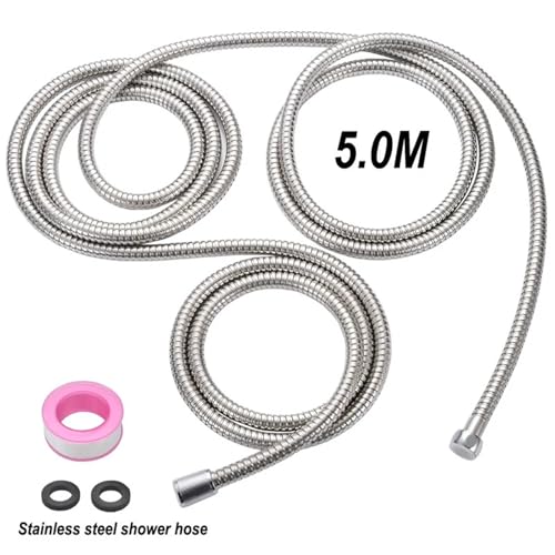 Manguera de ducha acero inoxidable 304 cromado con alta resistencia antiexplosion 3