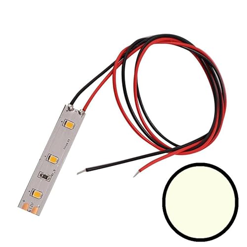 ARTE BELENISTA PACK DE 10 Tiras led 5 centímetros 9V, 12V, CC, precableada (Blanco Natural)
