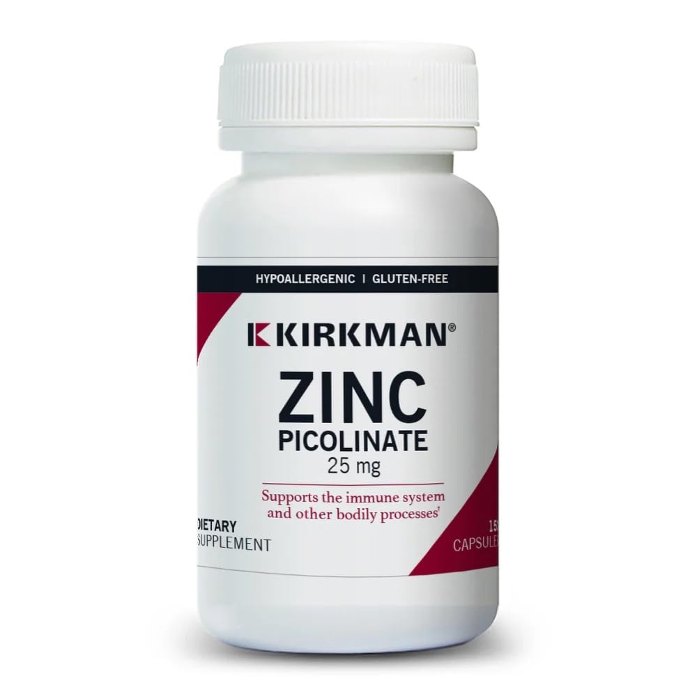 Zinc Picolinate 25 Mg Hypoallergenic Vegetarian Capsules Gluten Free Casein Free Minerals 150