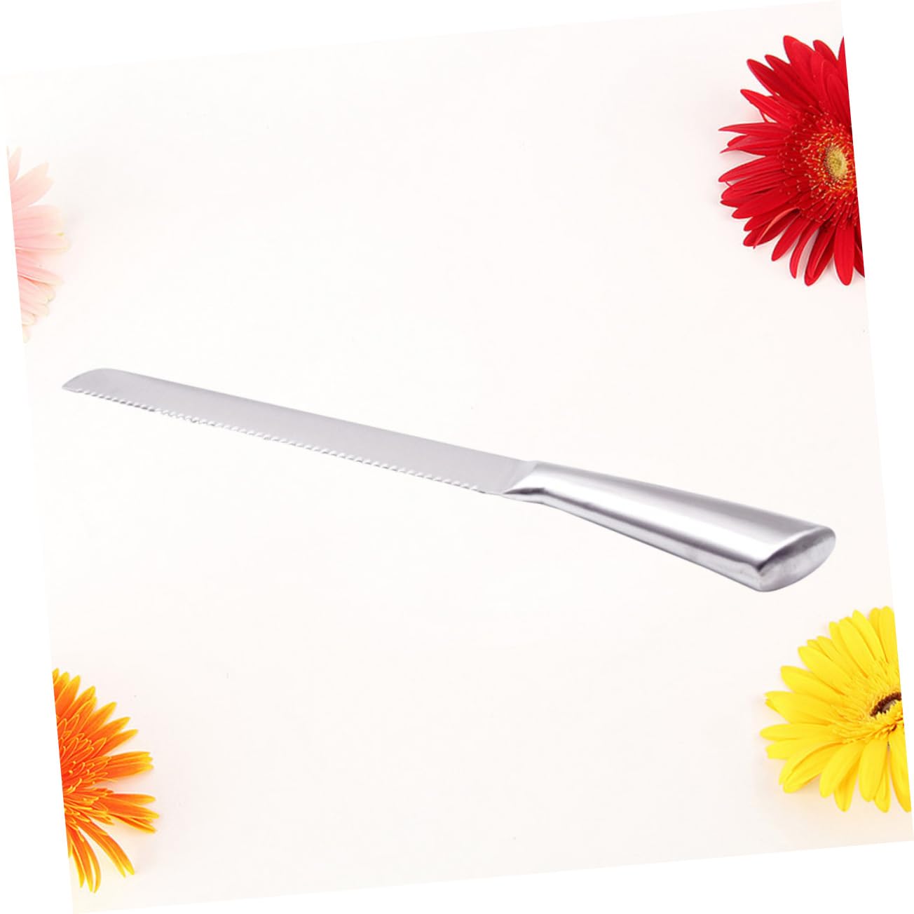 TOPBATHY 3piezas Cuchillo De Pan Inoxidable Dientes Para Pasteles y Pizza Herramienta De Repostería Para Bodas y Cumpleaños