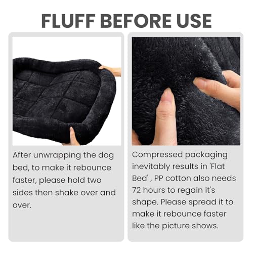 Patas Lague Bolster Dog Bed for Extra Small Dogs 16''x12'', Soft Warm Foam Pet Sofa Bed, Machine Washable Pet Cat Crate Mat for Toy Breeds, Black - Image 5