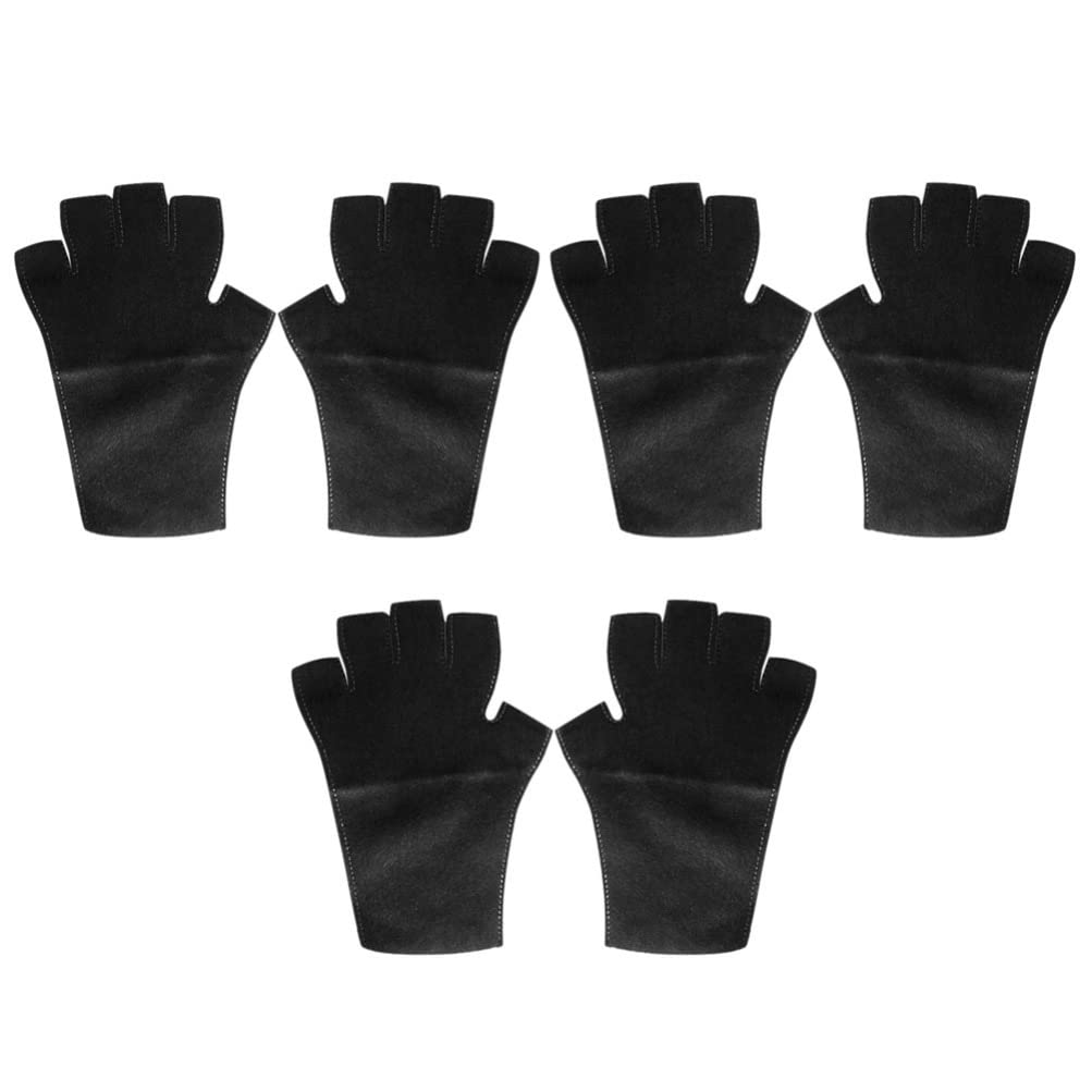 Gel Manicure UV Shield Gloves: 3 Pairs Nail Art Skin Care Fingerless Anti UV Gloves Protect Hand from Lamp Manicure Dryer