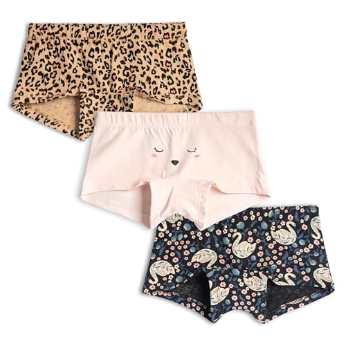 Image of Real Basics Girls Cotton Boxer Boyshorts Panties Underwear for Kids (Multicolor) Pack of 3