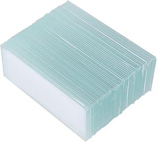 Healvian 100 Pieces Pocket Microscope Microscopes for Microscope for Microscope Slides Square Glass Prepared Microscope Slide Grade Specimens Experiment Glass Slide Cover Slip Clean