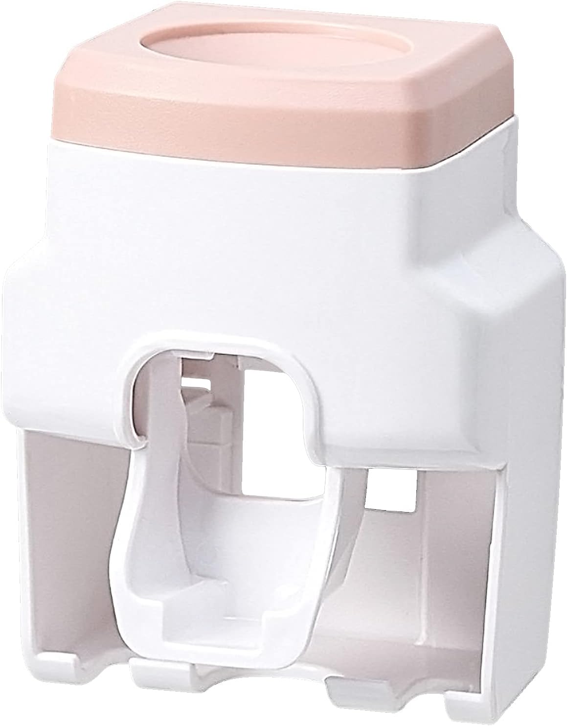 Irovami Automatic Toothpaste Dispenser with 2 Toothbrush Holder Slots Set Hands Wall Mounted Toothpaste Squeezer Dispenser for Family Bathroom Sink