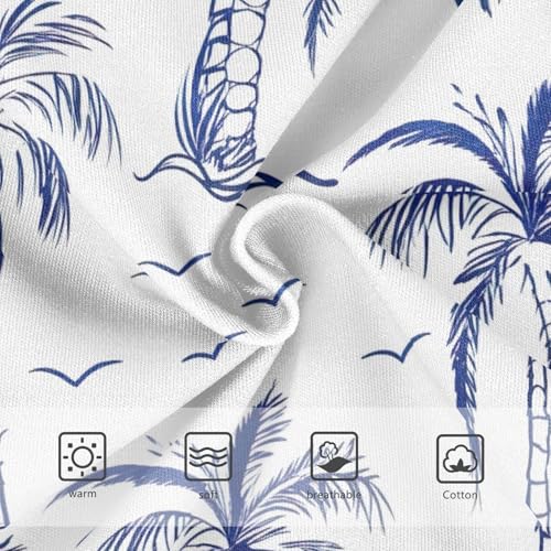 Stylish Girls Underwear Toddlers 2t Cotton Panties for Girl Tropical Blue Palm Trees White Kids Undies Briefs3