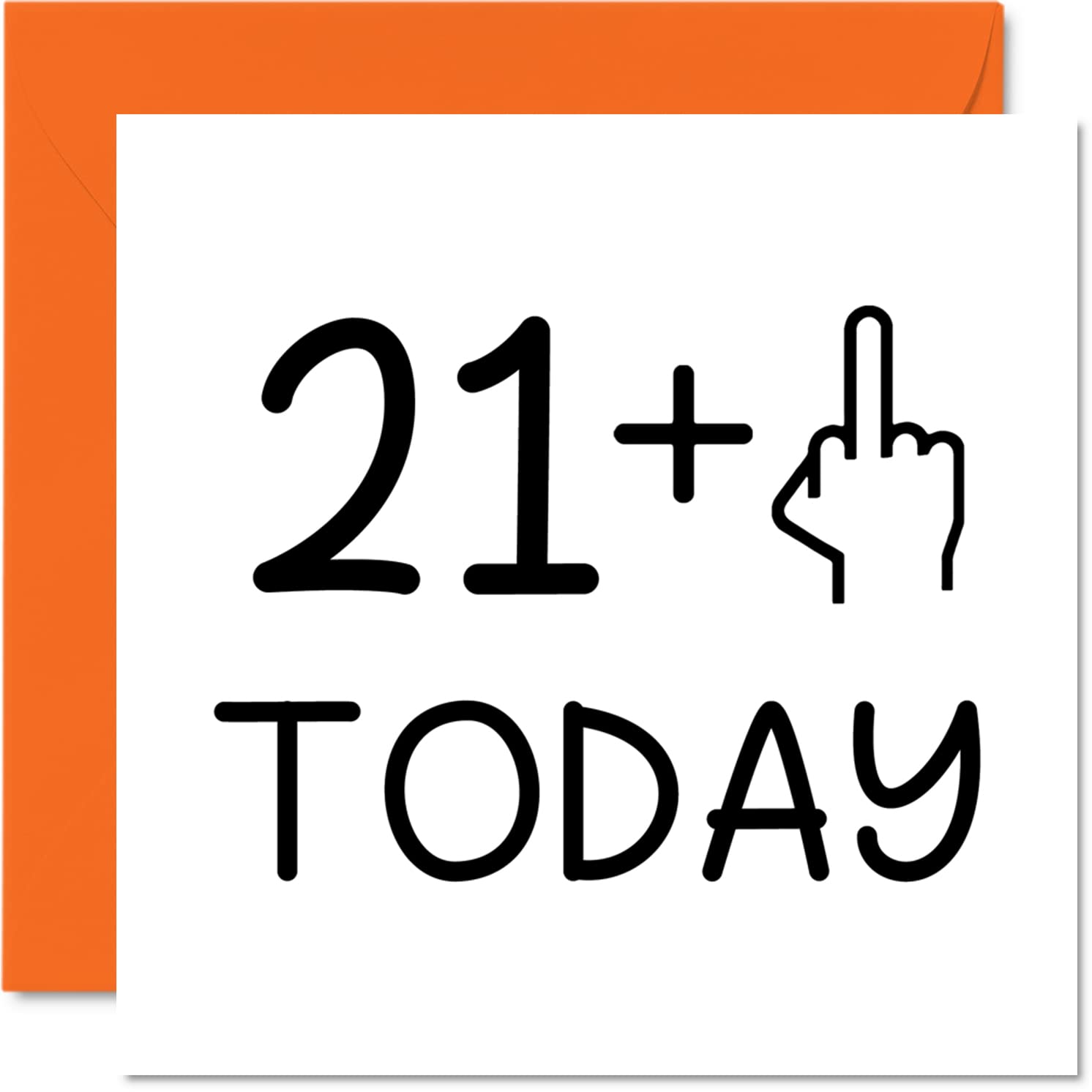 22nd Birthday Card Funny for Women - Novelty Middle Finger - Rude Birthday Cards for Men, 145mm Greeting Cards, Joke Banter Cards Daughter Step Son Sister Brother Auntie Uncle