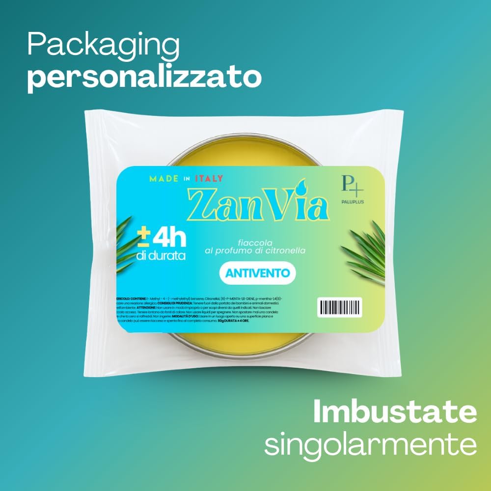 Virsus Candele citronella Giardino citronella Alluminio 14 cm Set da 36 Pezzi Giardinaggio antizanzare Feste ed Eventi