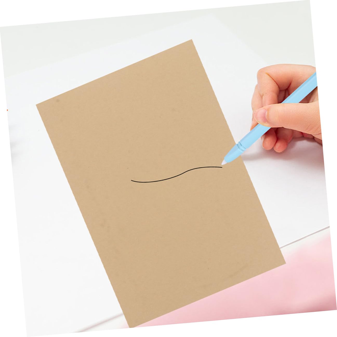 Gogogmee Vintage Briefpapier und Angenehmer Haptik aus Braunem Kraftpapier 100 Blatt 160g/m² A4 Format mit Verbesserter Haltbarkeit für Dokumentenlagerung und Verpackung