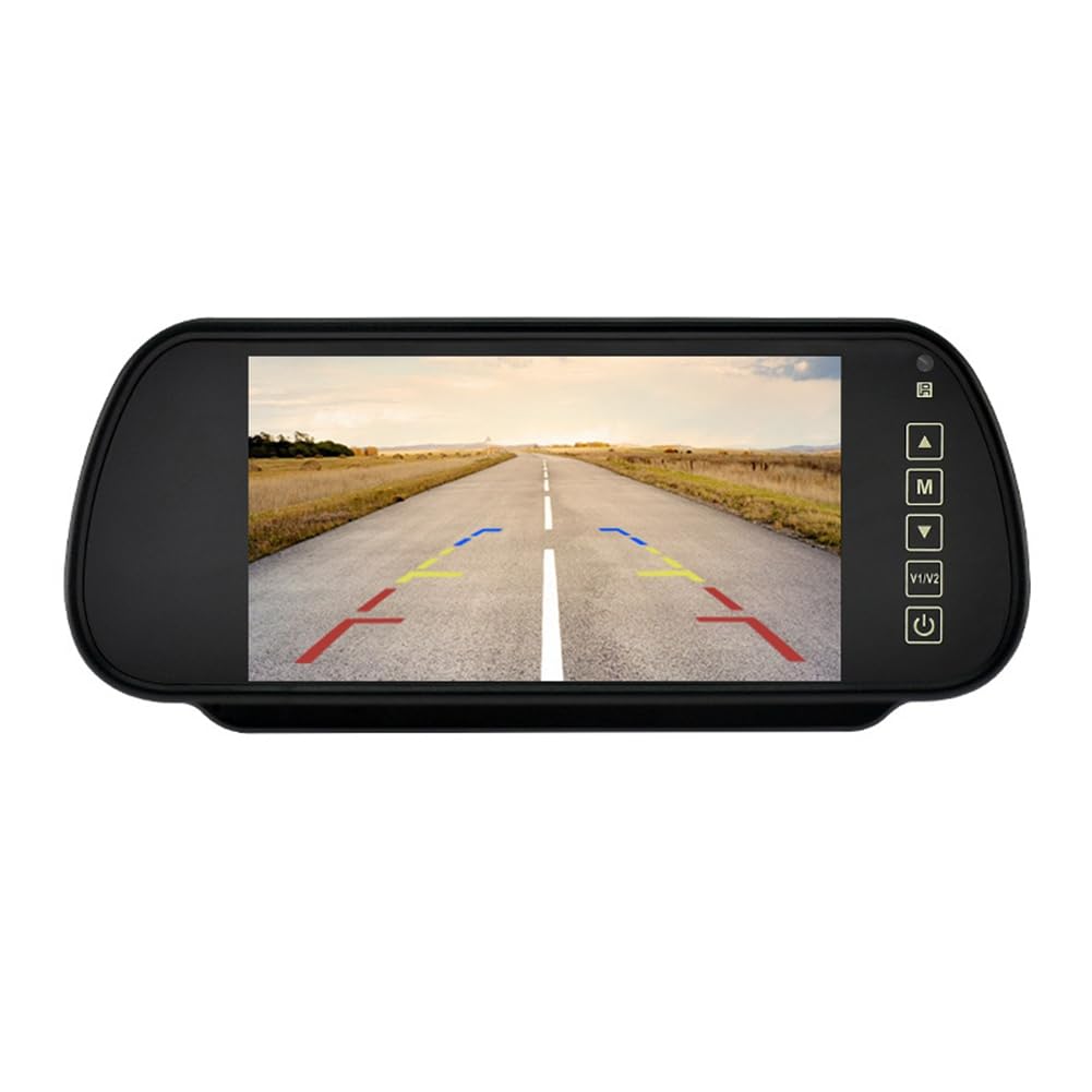 CTRLZS Moniteur de Rétroviseur LCD de Voiture de 7 Pouces, Écran de Stationnement, Assistance à L'Affichage Automatique pour Caméra de Recul, Pièces de Rechange