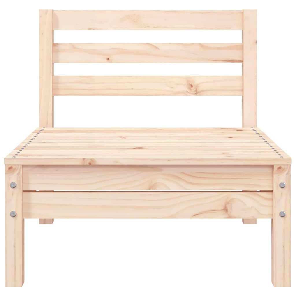 Divano da giardino in legno massello a 3 posti, in pino massiccio, per esterni, con design a doghe e schienale, per terrazze, cortile, durevole, stabile e modulare