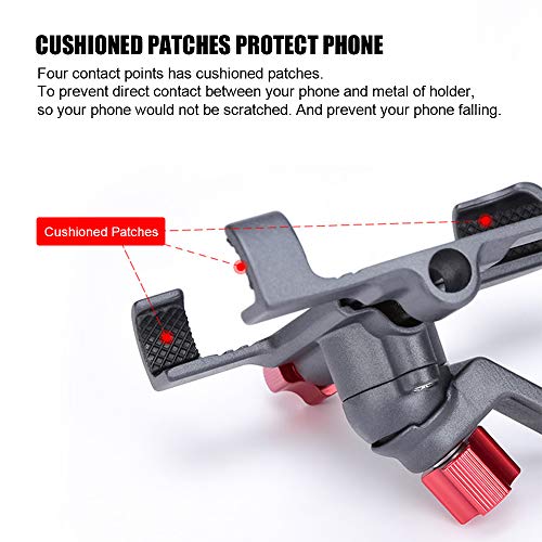 Suporte para telefone, Romacci Suporte para telefone móvel de bicicleta em liga de alumínio para GPS