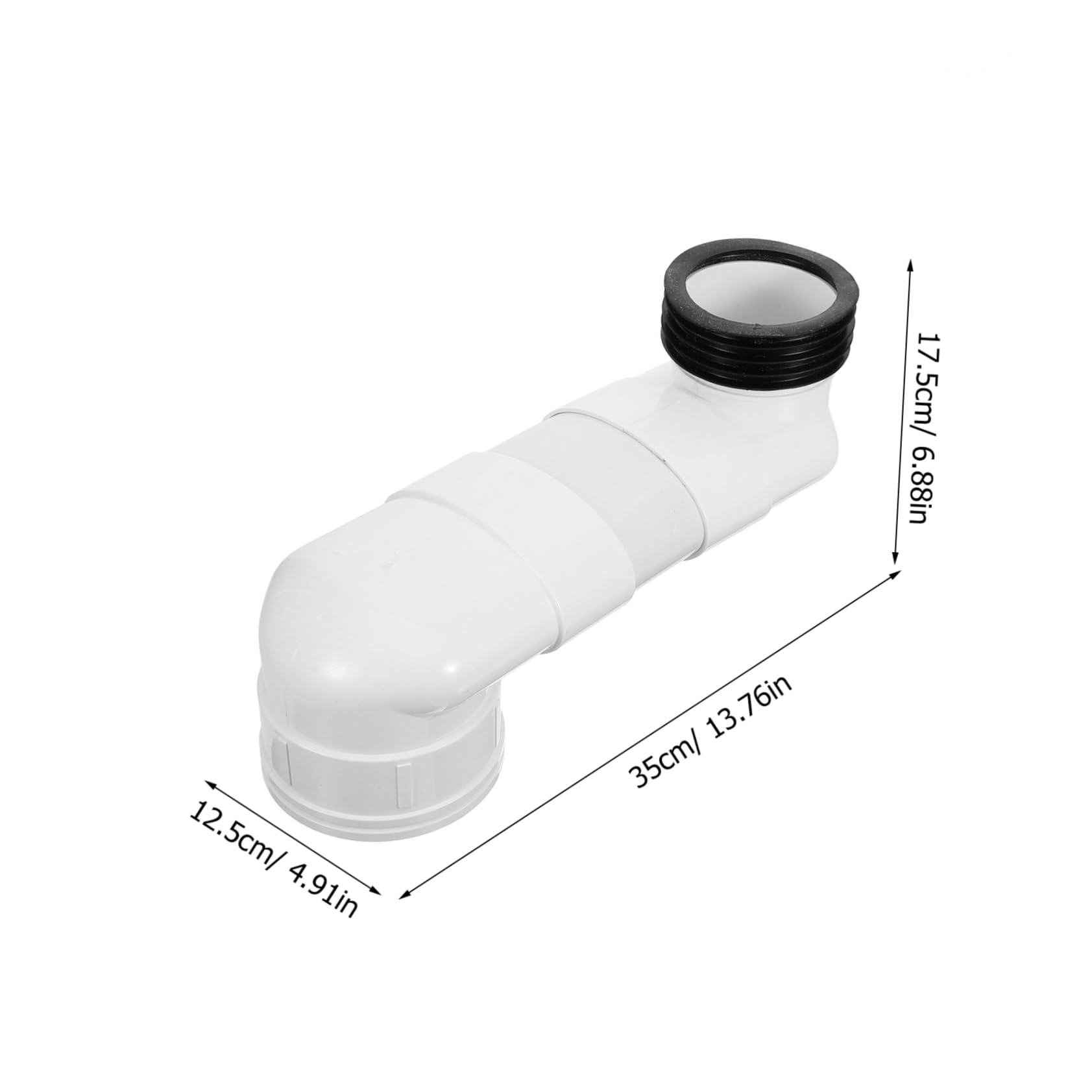 SHINEOFI Manicotto di Collegamento Wc in Pvc Resistente a Usura Spostamento Massimo 10cm, Set per Uso Residenziale e Commerciale