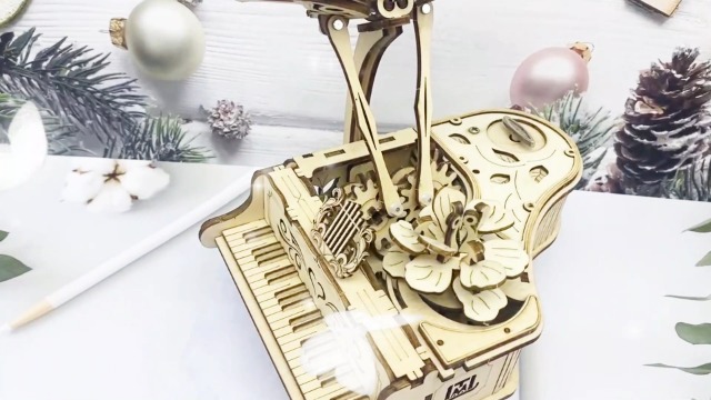 Amazon | 大人用3D木製パズル - ピアノ DIY オルゴール 木製モデル