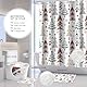 APROPHIC 4-Teiliges Weihnachtsduschvorhang-Set Weihnachtsbaum-Duschvorhang-Set Weihnachtsbadezimmer-Set mit Duschvorhang und Teppich, Toilettendeckel und U-förmiger Matte, Waschbar 72x72 Zoll