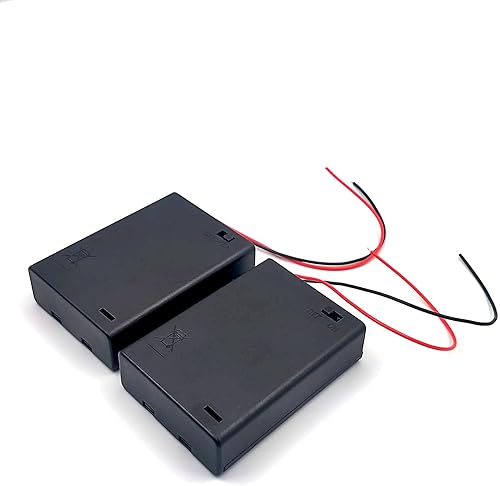 Miniatura 7 de FainWan 2 unids cable de plomo de plástico 3 x 1.5 V AA Baterías Celular caja titular caso negro