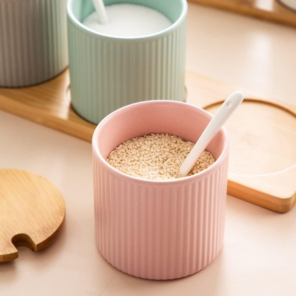 Condiment Can Kitchen Ceramic Seasoning Bottle Pot Combination Seasoning Set Seasoning Jar Salt Pot Seasoning Box dom