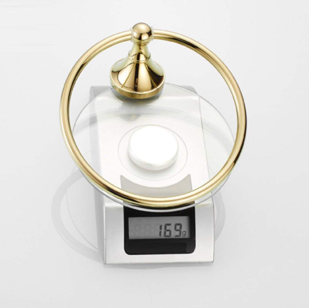 GZZ Toallero de Cobre Dorado Estante de Anillo Inicio Productos Toallero Colgante Toallero Toallero Anillo Cocina y baño Accesorio de Hardware Toallero Circular