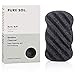 pureSOL Konjac Body Sponge - Activated Charcoal - Body Sponge, 100% Natural Sponge, Eco-Friendly - Gentle Exfoliating Sponge, Deep Cleansing, Improved Skin Texture