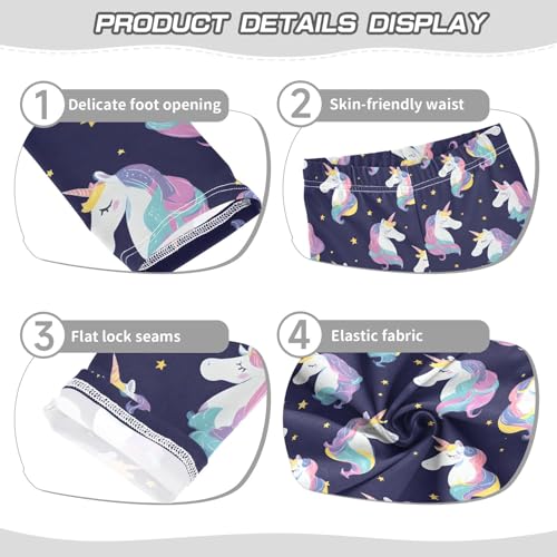 Girls' Athletic Leggings Ankle Length Yoga Dance Pants Kids Teen 4T Unicorn Starry Sky3