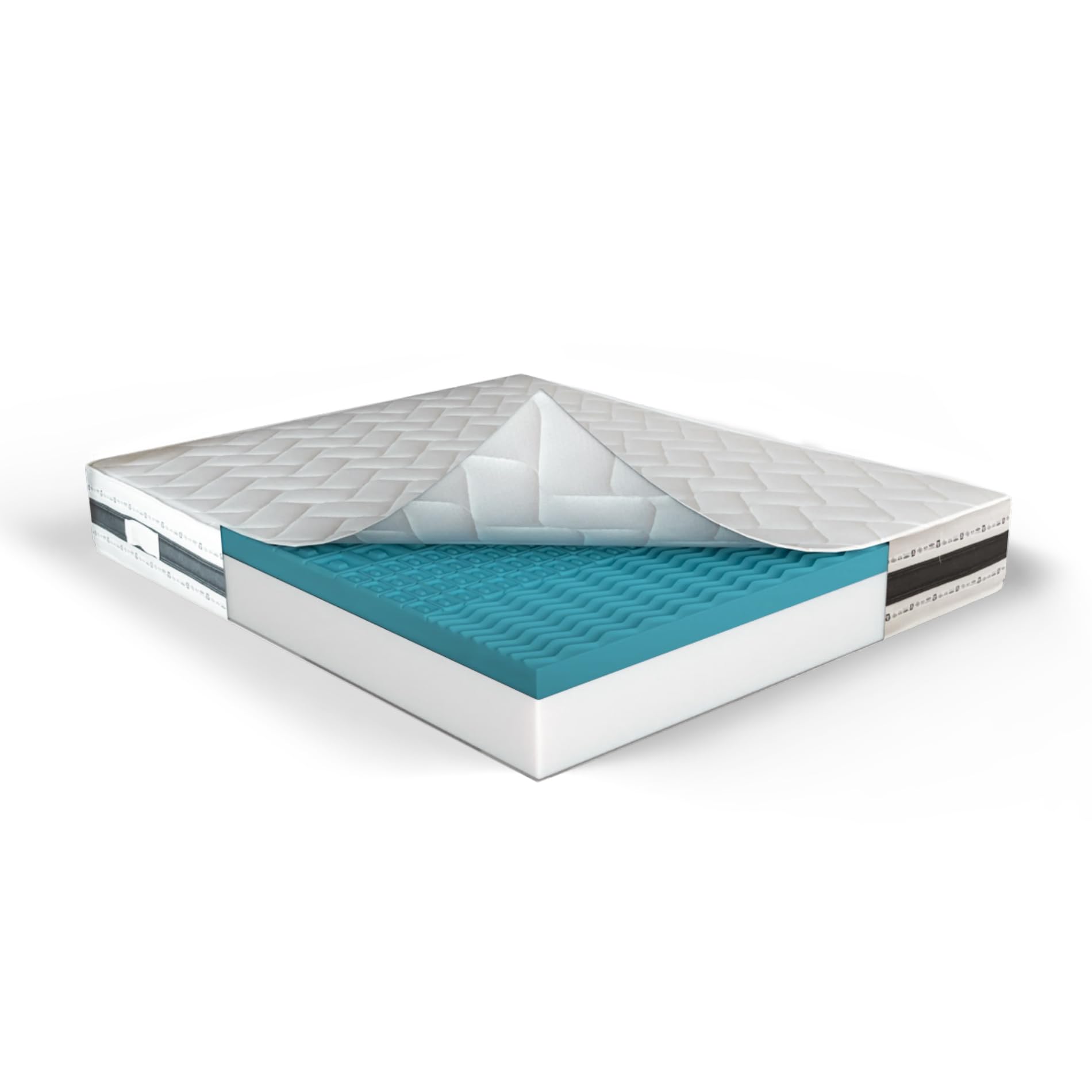 MUUN - Materasso 90x190 cm, Singolo, Altezza 21 cm, In Memory Foam, Anallergico e Ipoallergenico, Isola il Movimento, Bassa Manutenzione, Flessibile e Morbido, GARANTITO 20 ANNI, Mod. IRIS