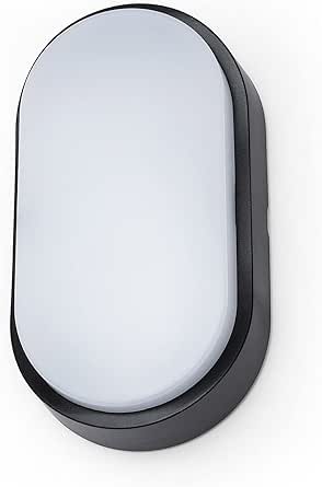 Plafoniera Esterna Velamp Turtle - Ovale, Nero, IP44, E27, 60W Max, Per Esterni - Foto 4