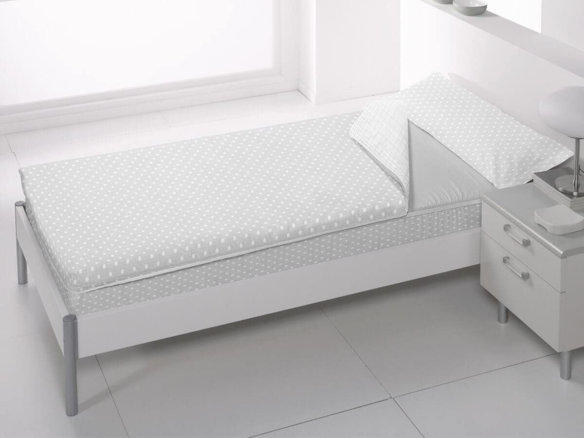 Saco NÓRDICO MANTEROL Summer 114 Topos para Cama DE 90 CM. SIN Relleno (Gris)