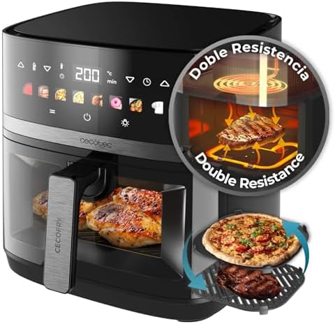 Cecotec Freidora de Aire sin Aceite - 8L - Plancha - Grill - Dobl...