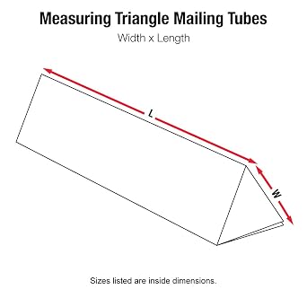 BOX USA Triangle Mailing Tubes 2 x 30.25, White, 50-Pack