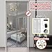 มายซัน Magnetic Screen Door with Heavy-Duty Fiberglass Mesh - Hands-Free Magnetic Closure for Patios and Doorways - Easy Tool-Free Installation (Leaf Pattern)