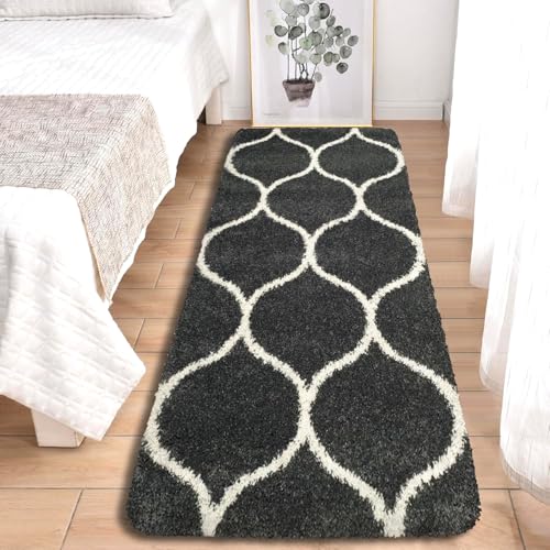 Image of 2x5 feet Soft Runner Rug for Living Room and Bedroom, Modern Indoor Floor Carpet with Non-Slip Backing, Comfortable Decorative Home Decor Rug, Easy Clean & Durable- (Grey M, Rectangular)