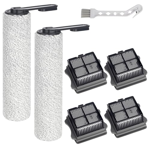 Accessoires pour Aspirateur Tineco Floor One S5,S5 Pro,S5 Pro 2,S5 Extreme,Lot de 7 Pieces avec Rouleau,Brosse pour Tineco S5,Filtres,Produit Tineco Compatible...