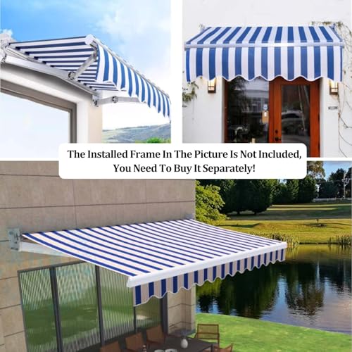 Tessuto di ricambio per tenda elettrica retrattile, impermeabile, in poliestere, per terrazze e balconi (5,5 x 3,5 m) – tende parasole per pergola