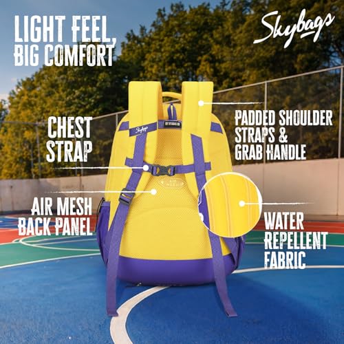 Image of Skybags Klan Plus 37L Casual Backpack for Boys & Girls with 3 Compartments & Adjustable Shoulder Strap | Quick Access Front Pocket | Pencil Pouch | Perfect for School & Travel- Unisex