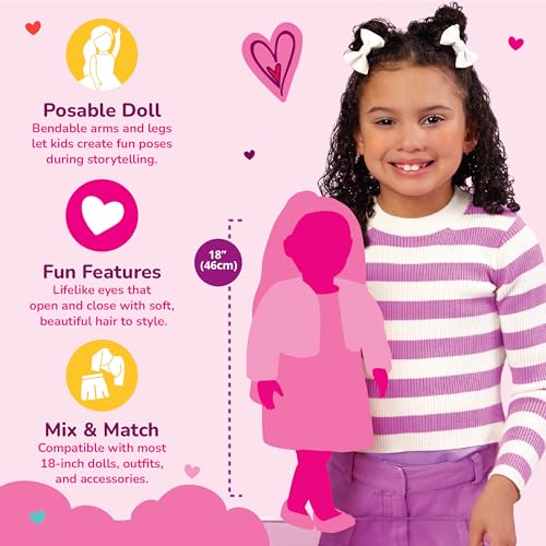 Our Generation – Malia – 46 cm-Puppe & Haustier – Braune Augen & brünettes Haar – Pudel Plüschtier – Vorgetäuschtes Spiel – Spielzeug für Kinder ab 3 Jahren