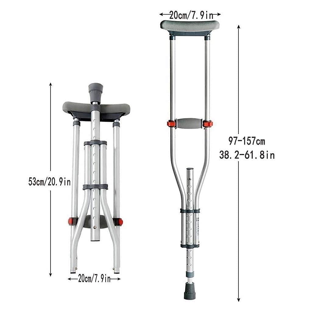 Muletas Axilas Muleta Plegable Altura Ajustable Bastón Muletas Ortopédicas Unisex Familia Present