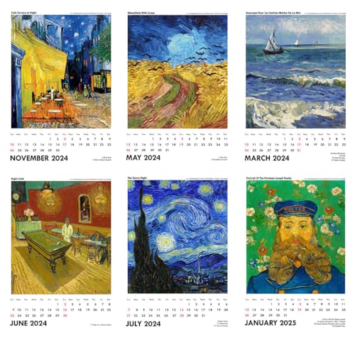 Image of Tallenge - Vincent Van Gogh - 2024 Desk Calendar - 6 x 9 Inches for Home & Office (Paper, Desk Calendar)