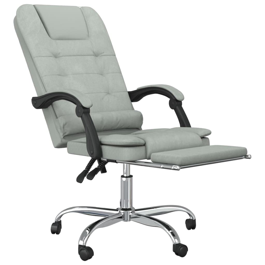 Silla de oficina de masaje con función de masaje y respaldo ajustable, rotación de 360 grados, altura regulable y ruedas para una óptima libertad de movimiento en el área de trabajo